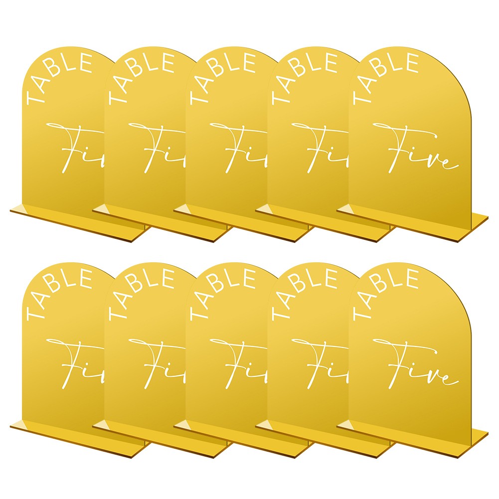 Paquet de 10 panneaux numéro de table design arche économies minimaliste matériau acryli