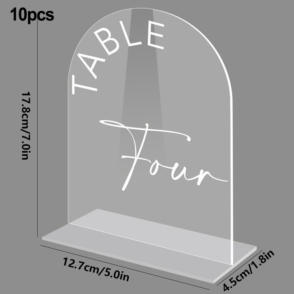 Paquet de 10 panneaux num��ro de table design arche minimaliste achats mat��riau acryli