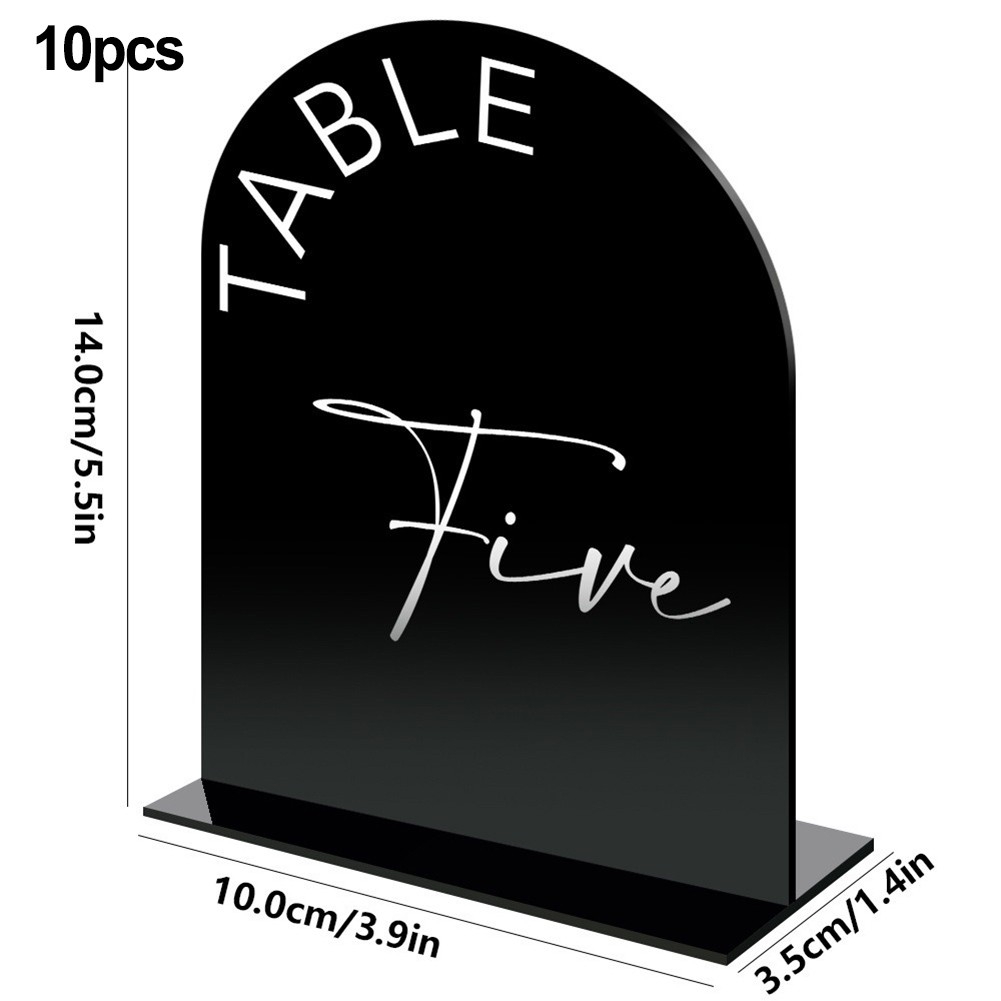 Paquet soldes de 10 panneaux num��ro de table design arche minimaliste mat��riau acryli
