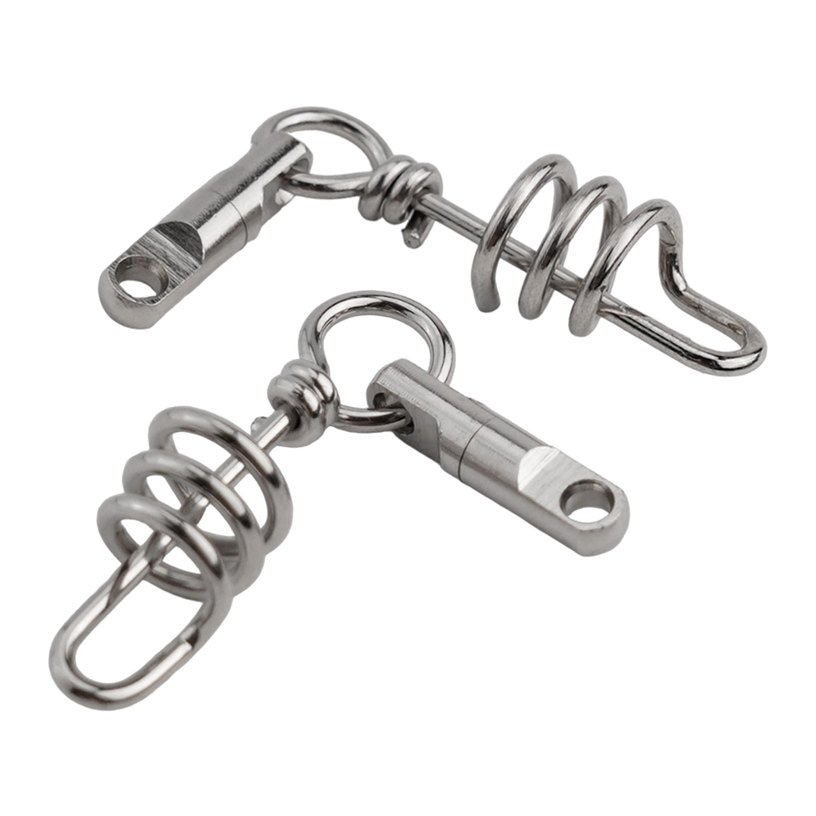 Reliable Heavy Duty Round Swivel Snaps for Fishing Corkscrew Set of 10