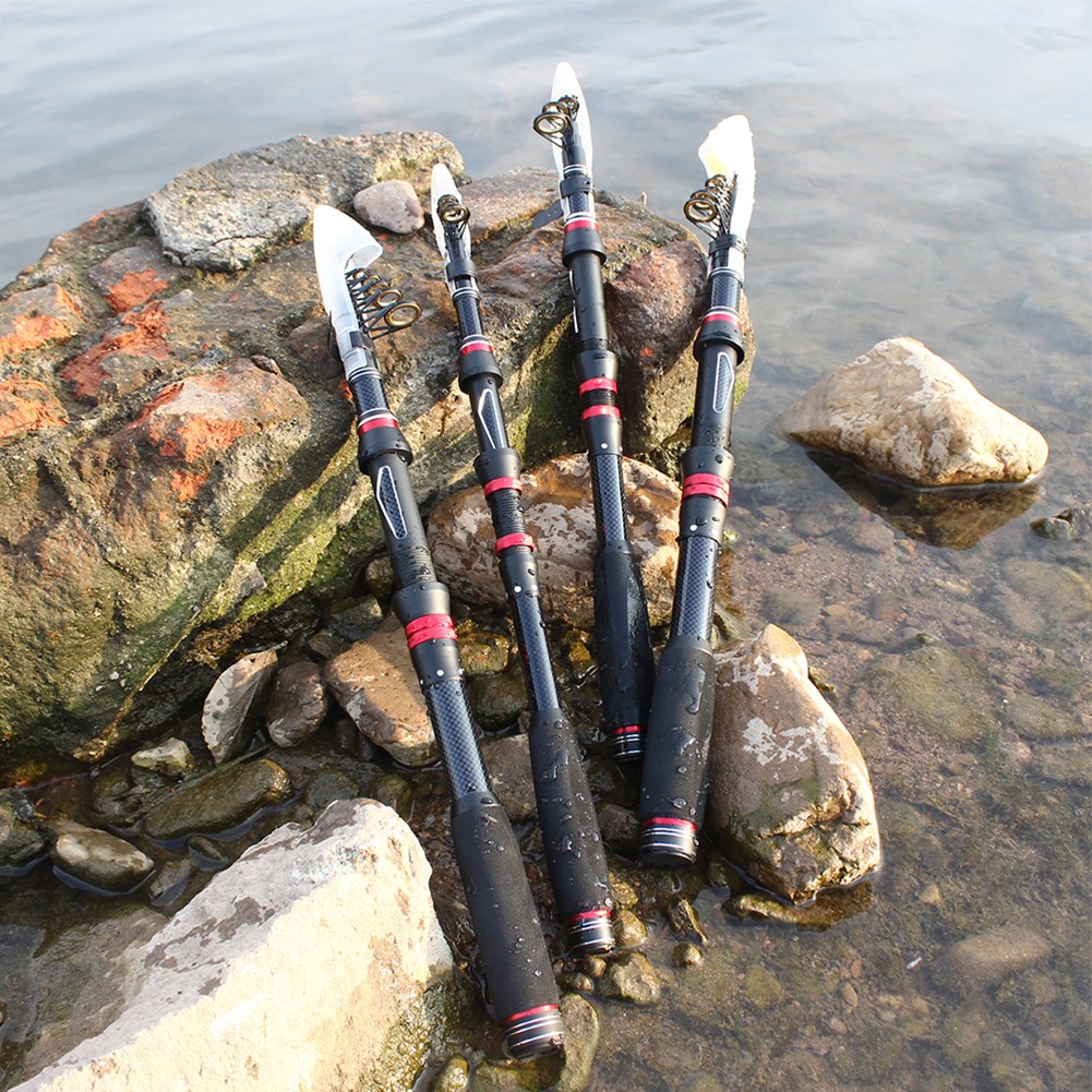 Canne à pêche télescopique à carpe carbone portable poteau filateur de mer p - Photo 19/31