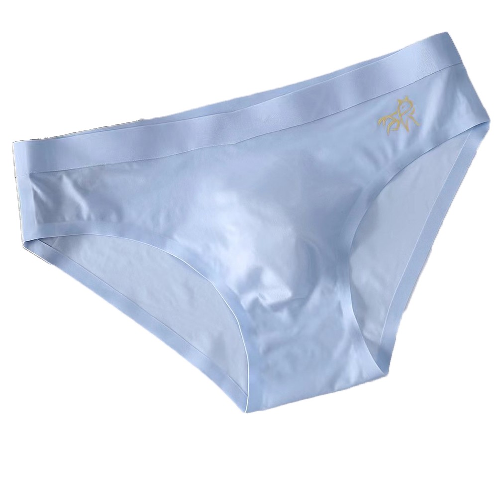 Soft and Stretchable Men's Solid Ice Silk Underwear Briefs for Perfect Fit - Picture 5 of 8