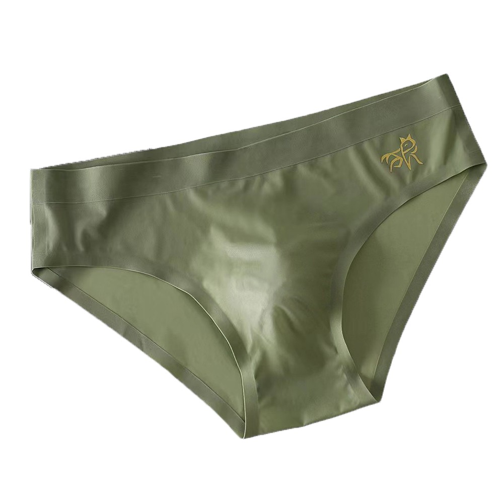 Soft and Stretchable Men's Solid Ice Silk Underwear Briefs for Perfect Fit - Picture 7 of 8