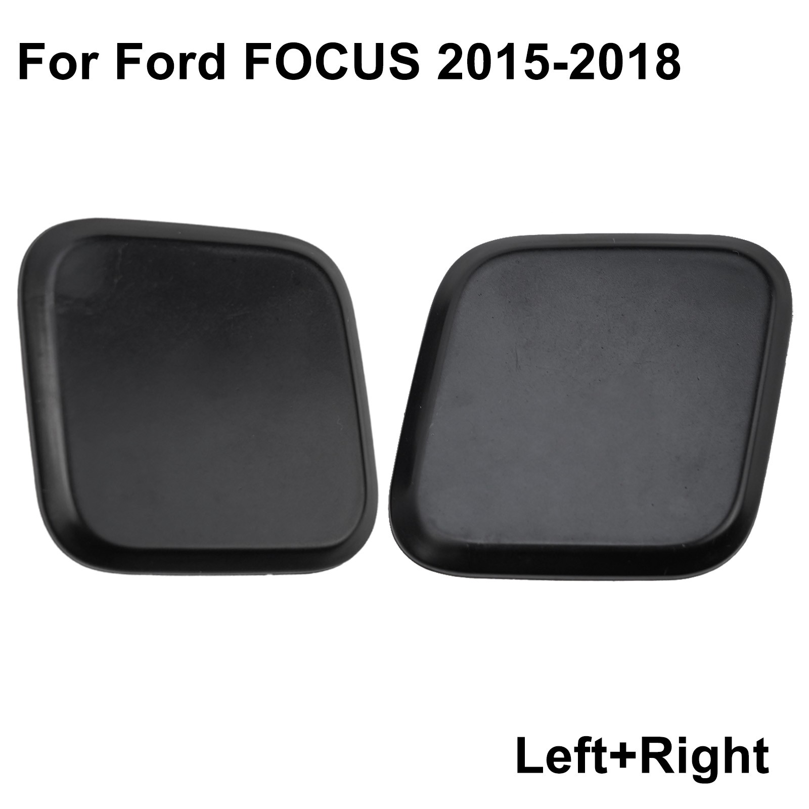 Black Headlight Washer Nozzle Cover Compatible with For Ford Focus 2015 2018 - Picture 33 of 43