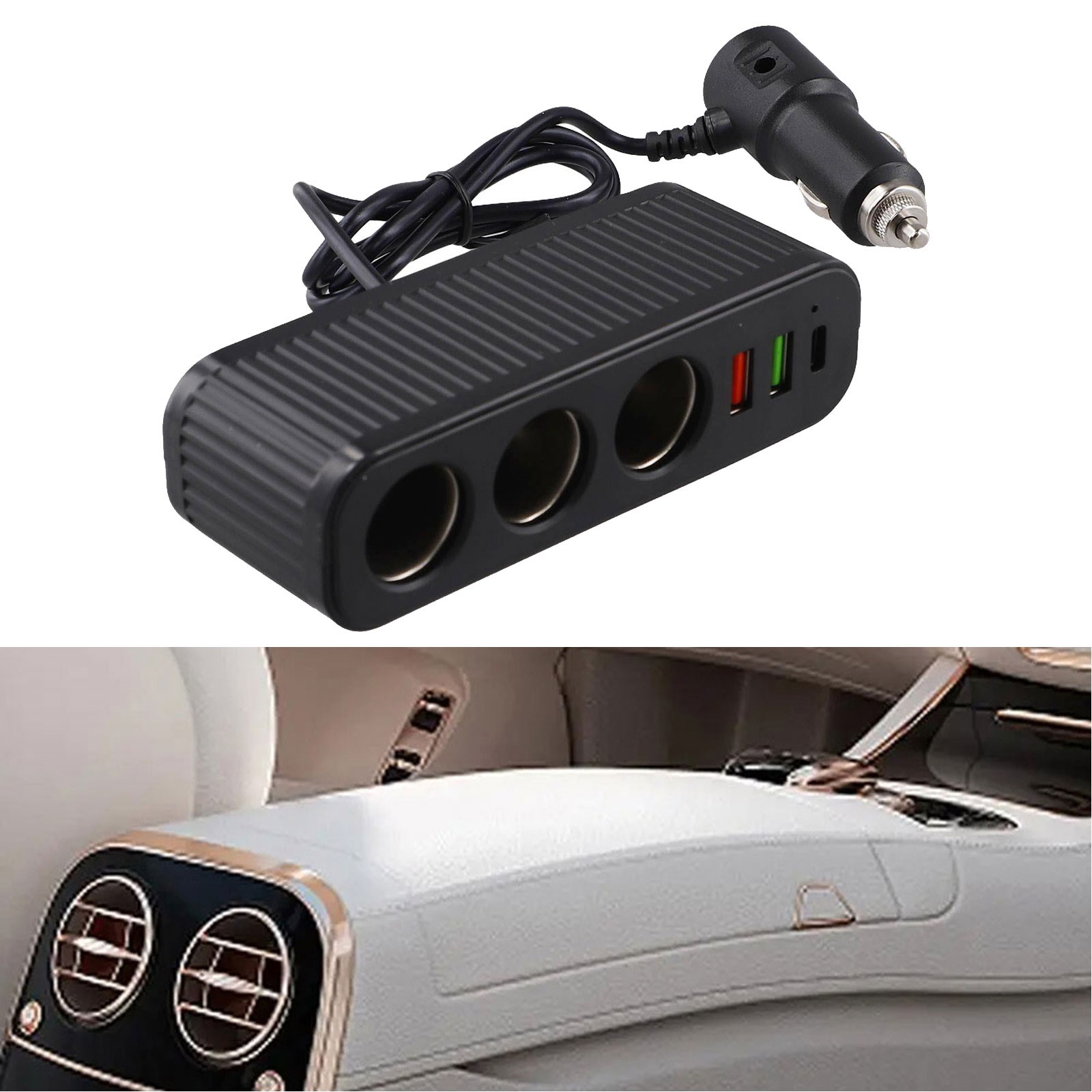 Chargeur Voiture Pratique pour Navigateurs et Appareils 3 en 1 avec PD et Pour Q