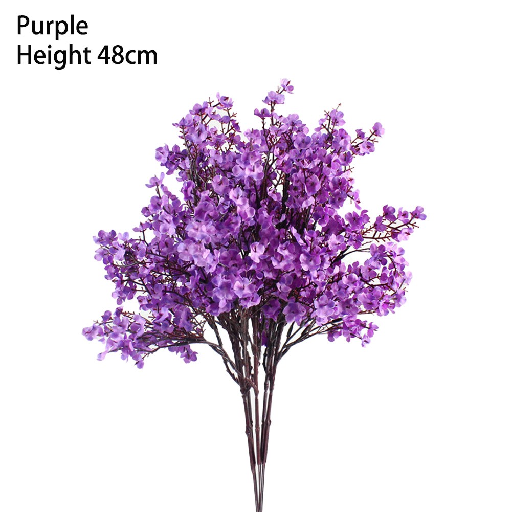 Set di 8 fiori di seta artificiali Gypsophila fai da te splendidamente disposti per decorazione - Foto 45 di 45