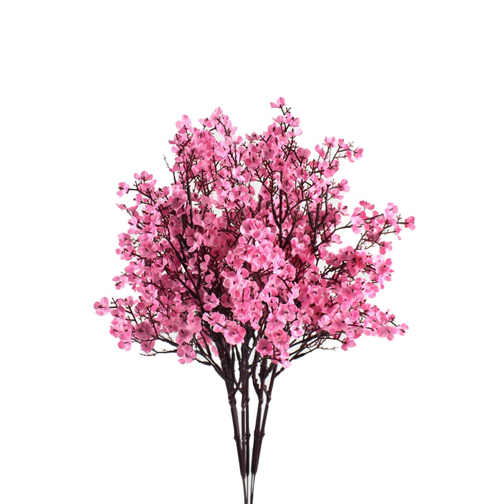 Set di 8 fiori di seta artificiali Gypsophila fai da te splendidamente disposti per decorazione - Foto 25 di 45
