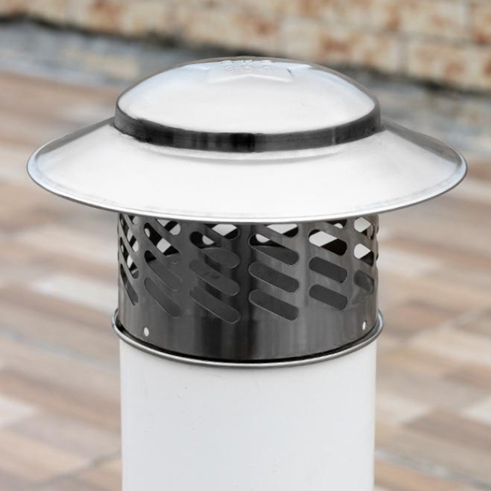 Stainles Steel Chimney Cap Exterior Wall Fresh Air Outlet Roof Pipe Exhaust Hood - Picture 67 of 69