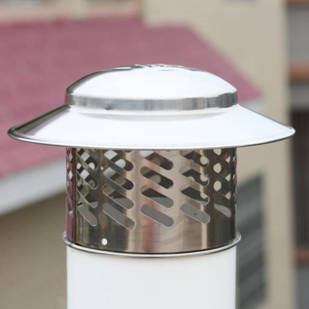 Stainles Steel Chimney Cap Exterior Wall Fresh Air Outlet Roof Pipe Exhaust Hood - Picture 34 of 69