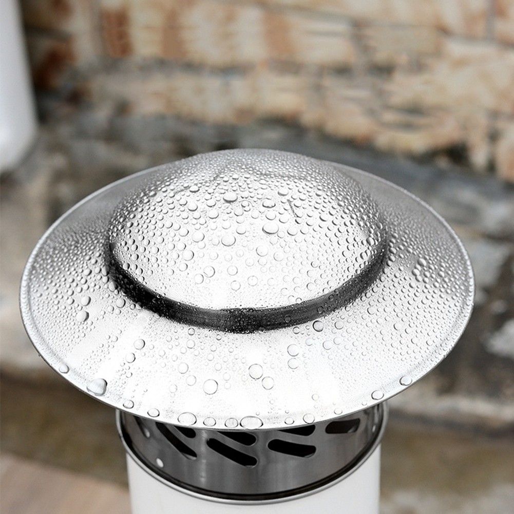 Stainles Steel Chimney Cap Exterior Wall Fresh Air Outlet Roof Pipe Exhaust Hood - Picture 36 of 69