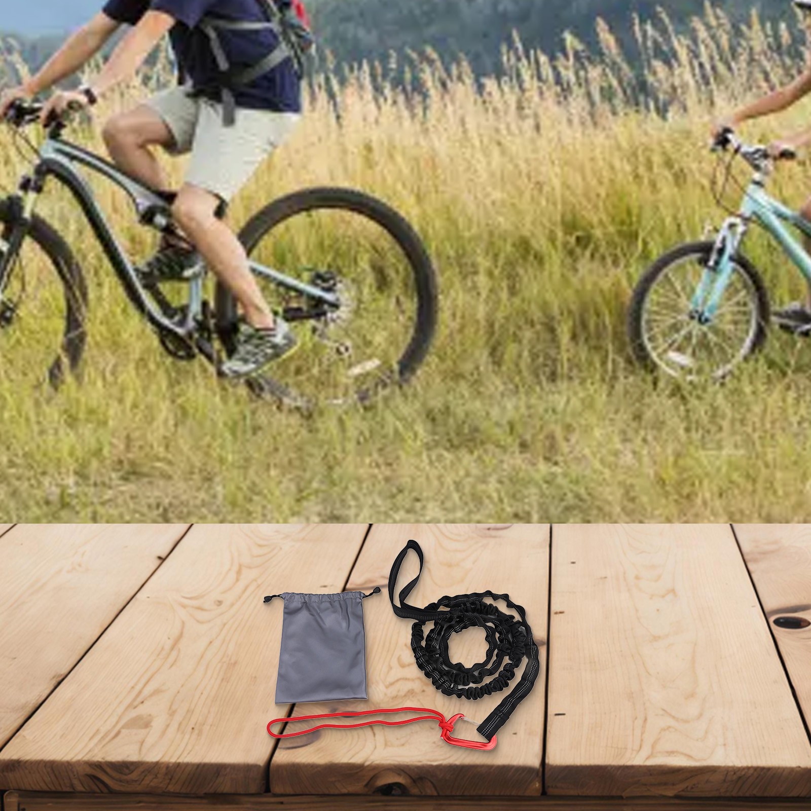 Fahrradschleppseil Haustierleine Nylonseil Mit Elastischem Seil Tragfähigkeit - Bild 35 von 39