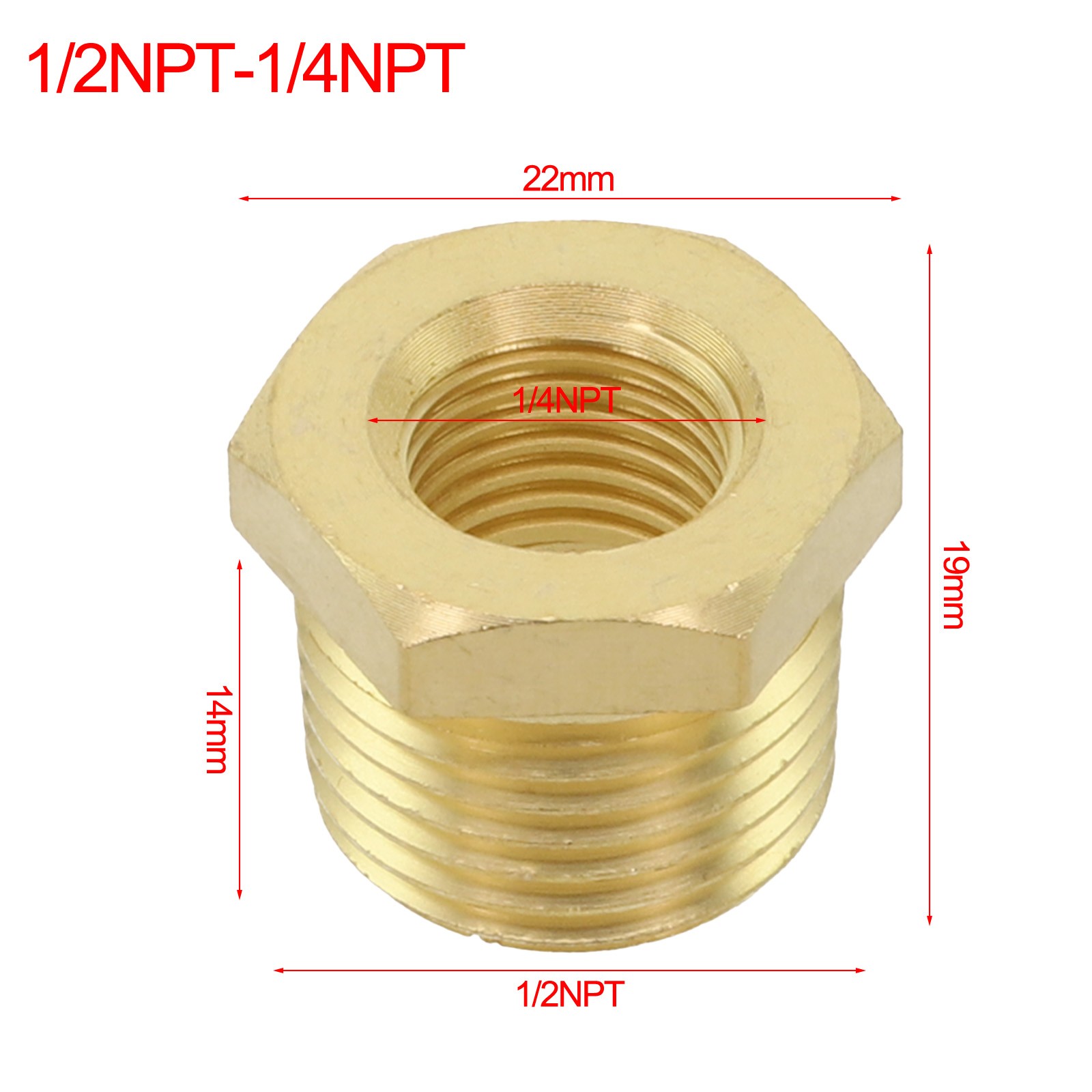 Adaptador de conector de montaje de tubería de latón de metal 1 pieza 18NPT14NPT 38NPT14NPT12NPT38NPT - Imagen 59 de 70
