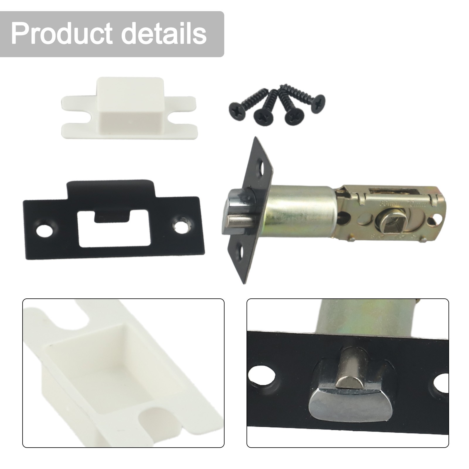 For Internal Doors Door Latch For Room Doors Smooth Mechanism Stainless Steel - Picture 18 of 47