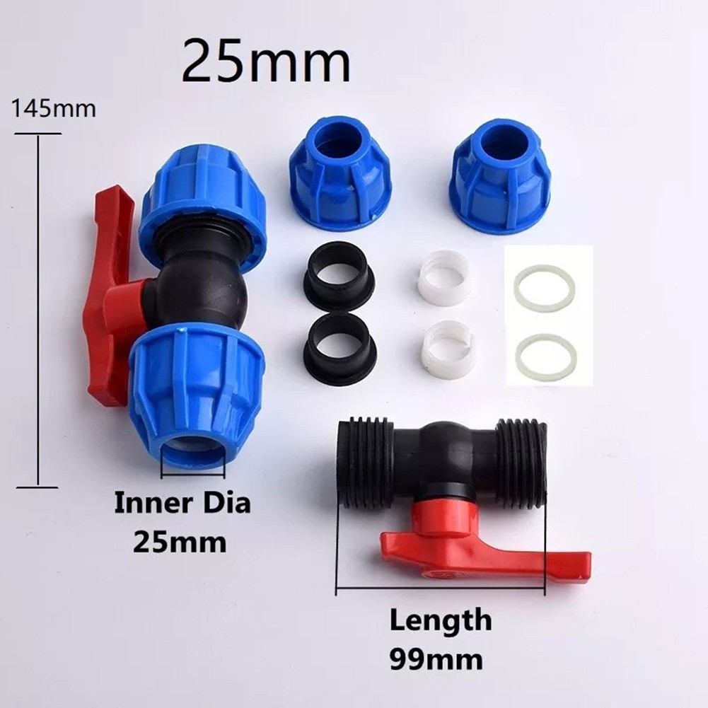 User friendly PE Ball Valve Water Pipe Compression End Fitting 20mm/25mm/32mm - Picture 37 of 50