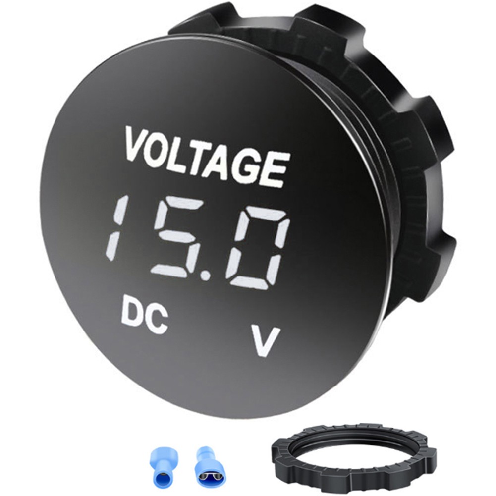 Voltmètre numérique DC DEL pour moto voiture batterie design étanche 12V24V - Imagen 37 de 37