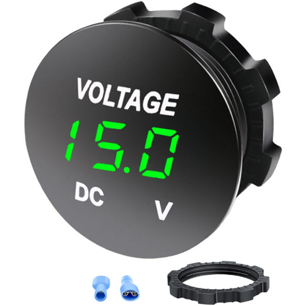 Voltmètre numérique DC DEL pour moto voiture batterie design étanche 12V24V - Imagen 36 de 37