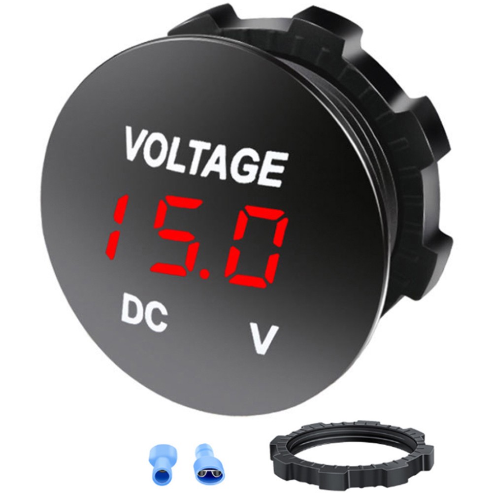 Voltmètre numérique DC DEL pour moto voiture batterie design étanche 12V24V - Imagen 20 de 37