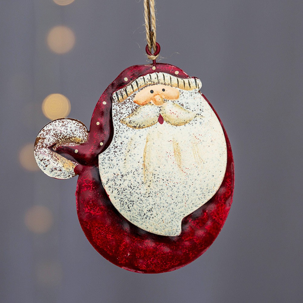 Metal Christmas Decoration Natural Rustic Finish Painted Snowman Shape - Picture 21 of 21