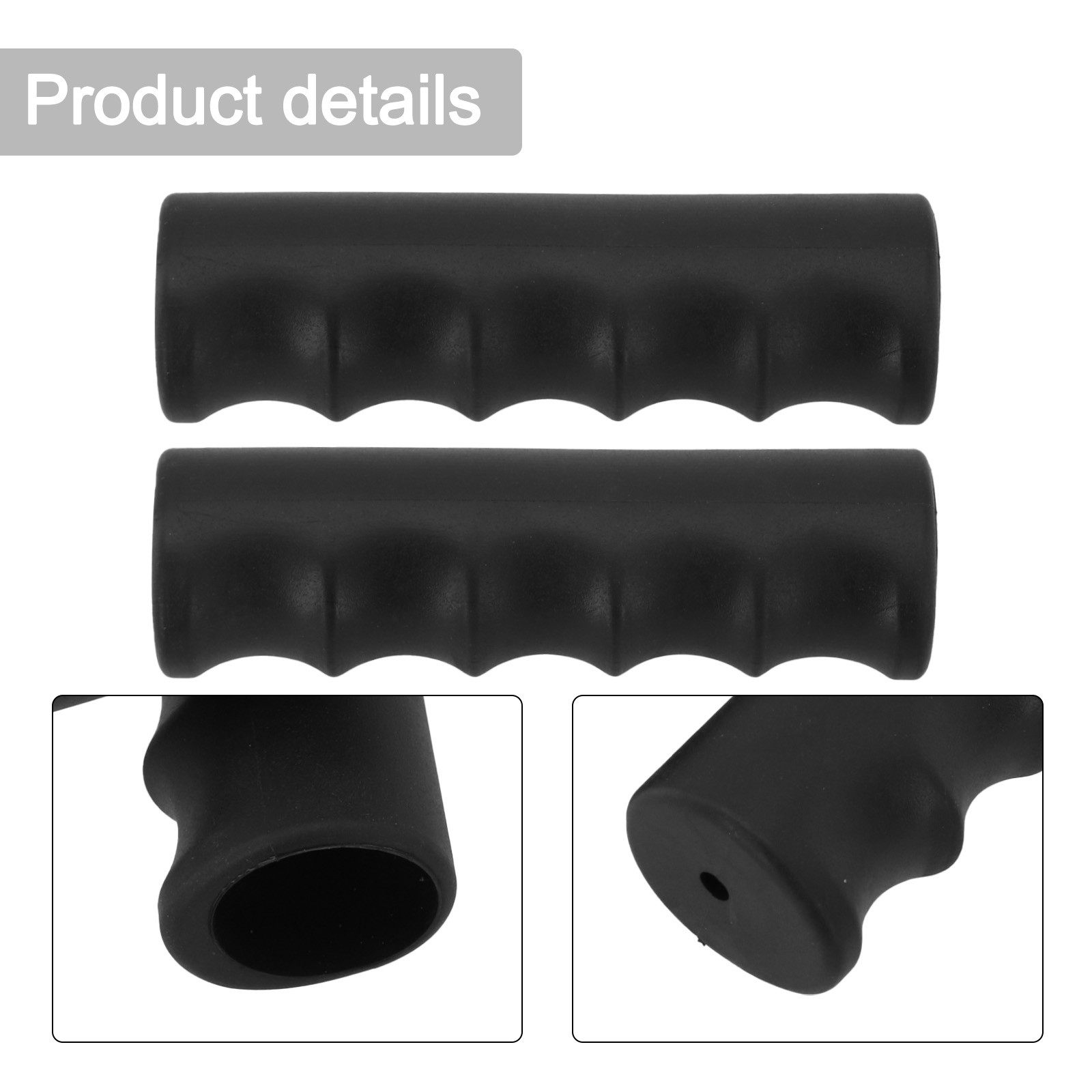 Easy Installation Wheelbarrow Replacement Handles Black Rubber Grips 2 Pieces - Picture 58 of 94