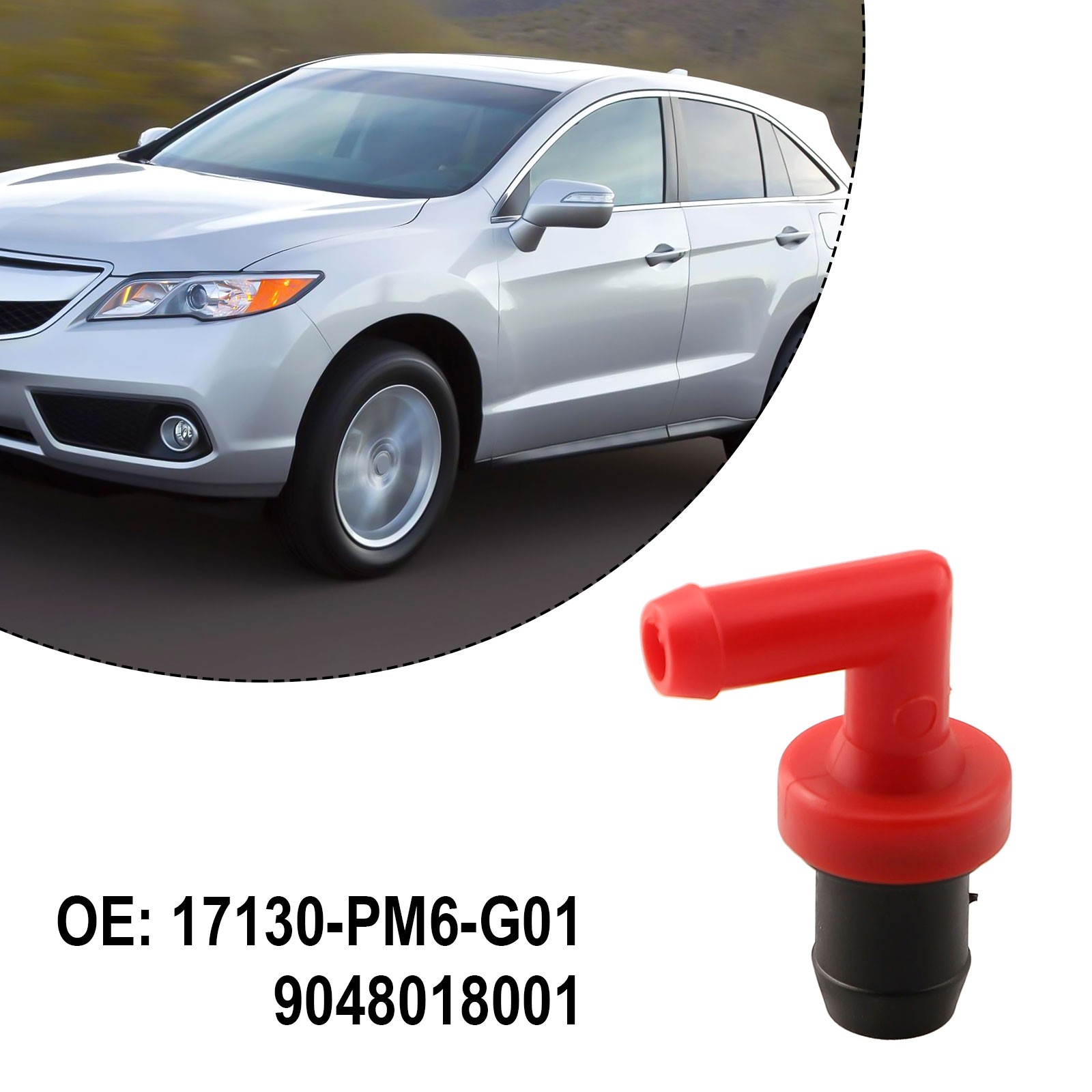 PCV Valve in Red for Honda and For Acura For Integra Models OEM 17130PM6G01 - Picture 9 of 12