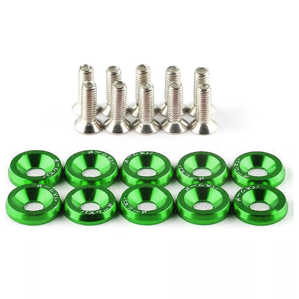 Long lasting Aluminum M6 Washers & Bolts 10PCS Set for Car Modification - Picture 42 of 55