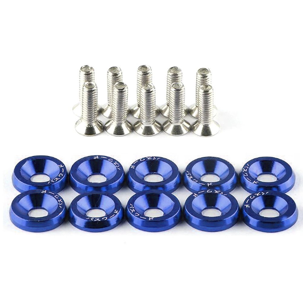 Long lasting Aluminum M6 Washers & Bolts 10PCS Set for Car Modification - Picture 32 of 55