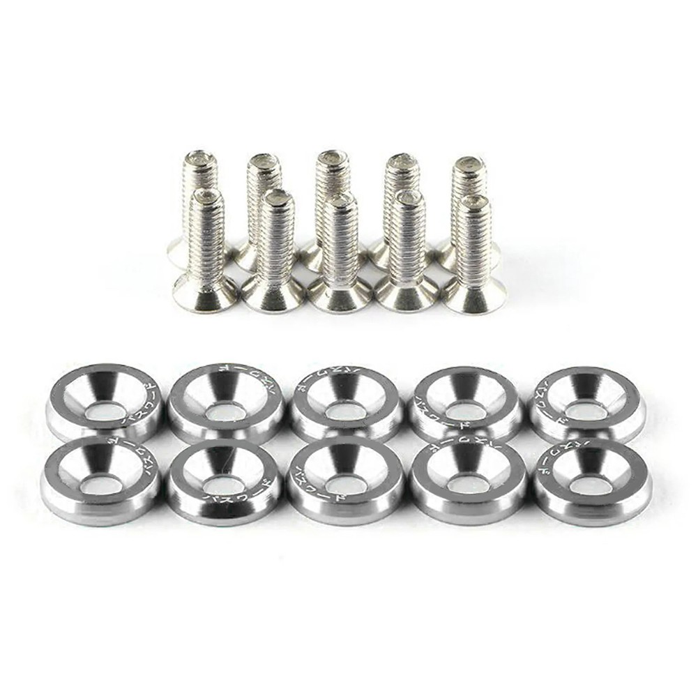 Long lasting Aluminum M6 Washers & Bolts 10PCS Set for Car Modification - Picture 55 of 55