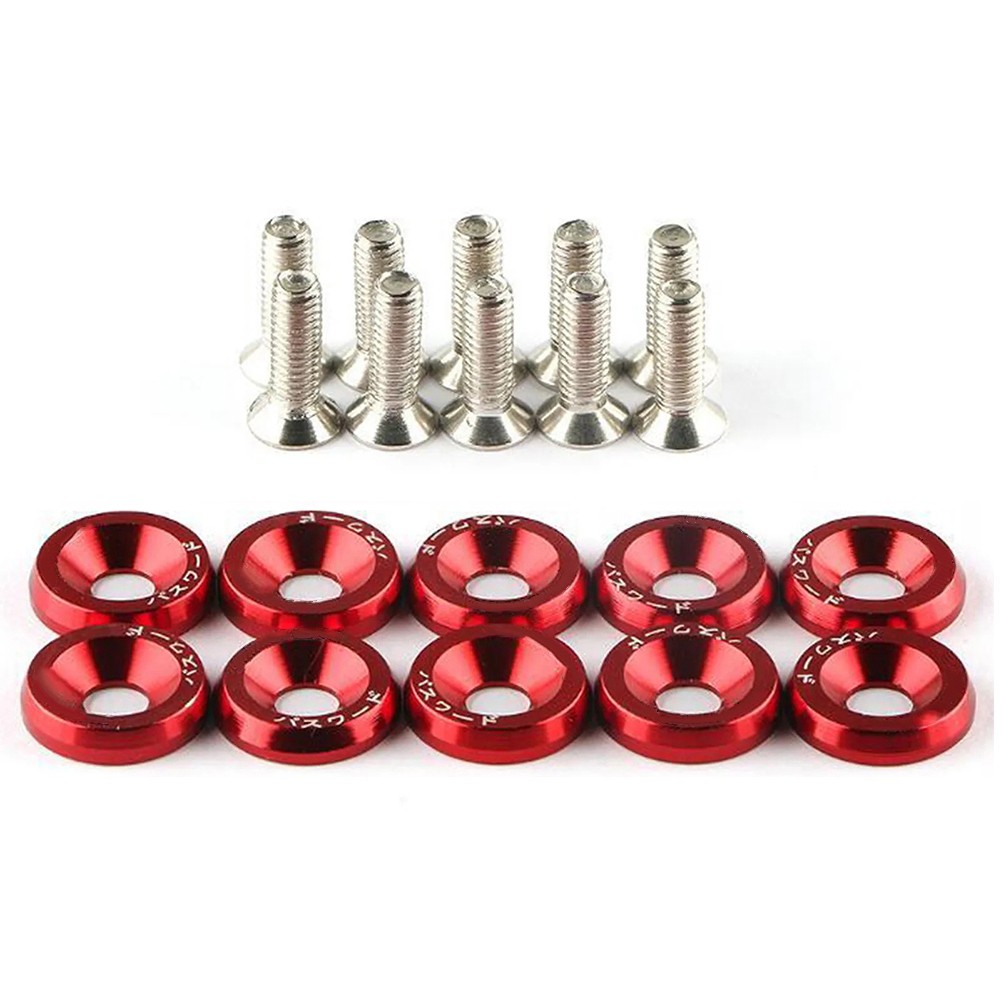 Long lasting Aluminum M6 Washers & Bolts 10PCS Set for Car Modification - Picture 53 of 55