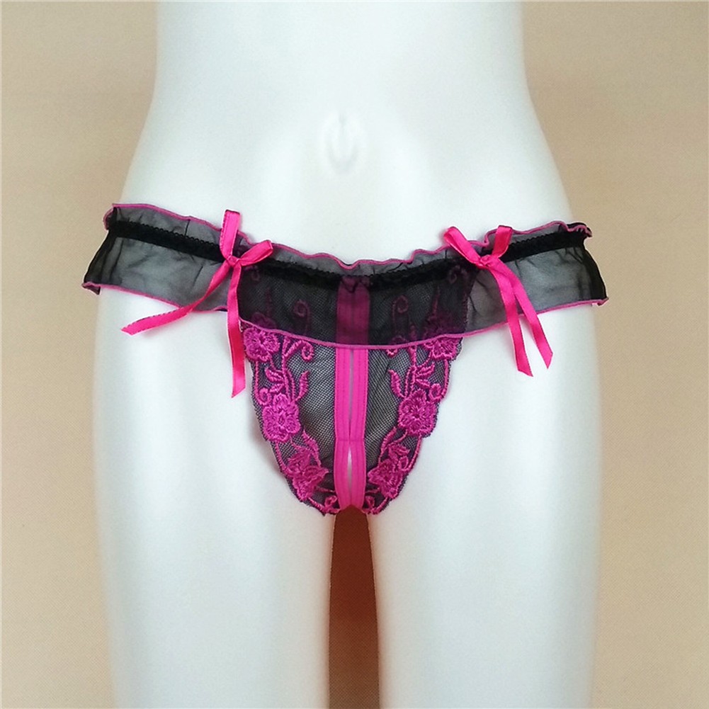 Schritt offenes Höschen im transparenten Design für Damen sexy Dessous groß - Picture 25 of 29