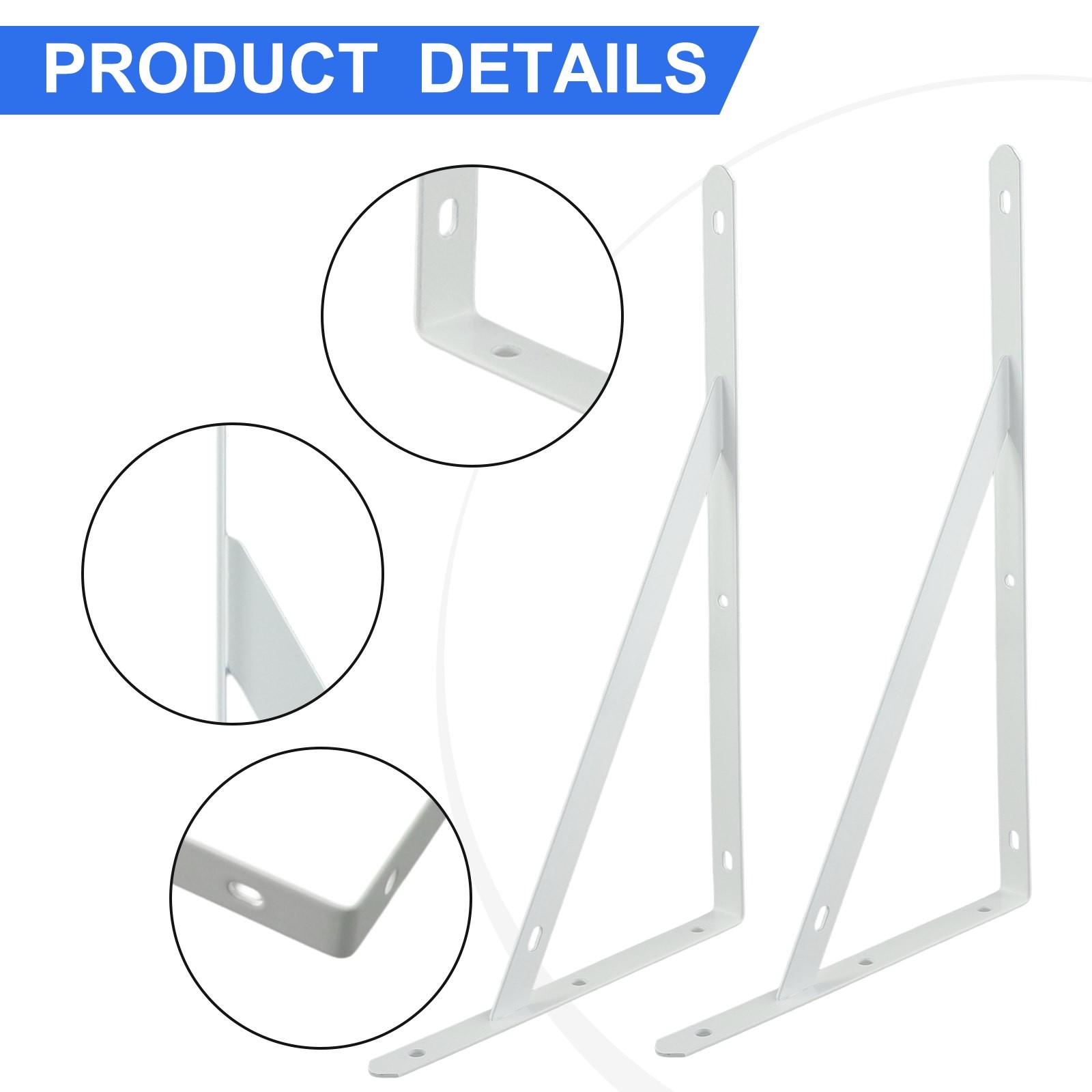 Sturdy Metal Corner Brace Shelf Bracket for Kitchen and Living Room Shelves - Picture 59 of 66