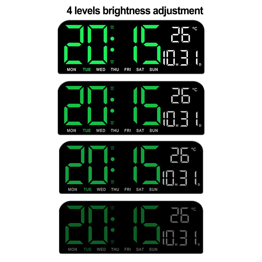LED Alarm Clock For Exercise Automatic Brightness 2024 Dimmer Modern Design