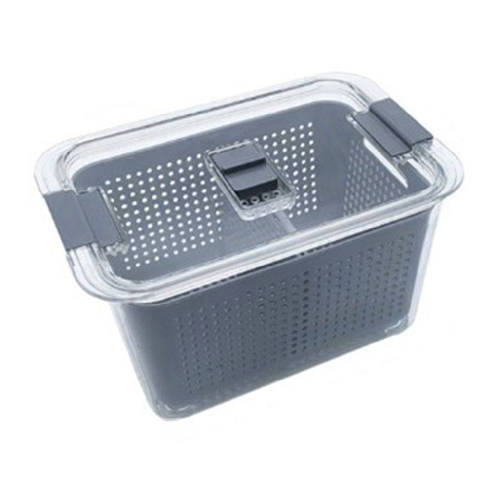 Spacious Double Layer Refrigerator Storage Box for Fresh Food Preservation