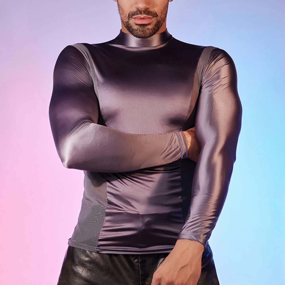 Chemise collante homme stretch sous vêtement haut stretch manches longues achats tissu