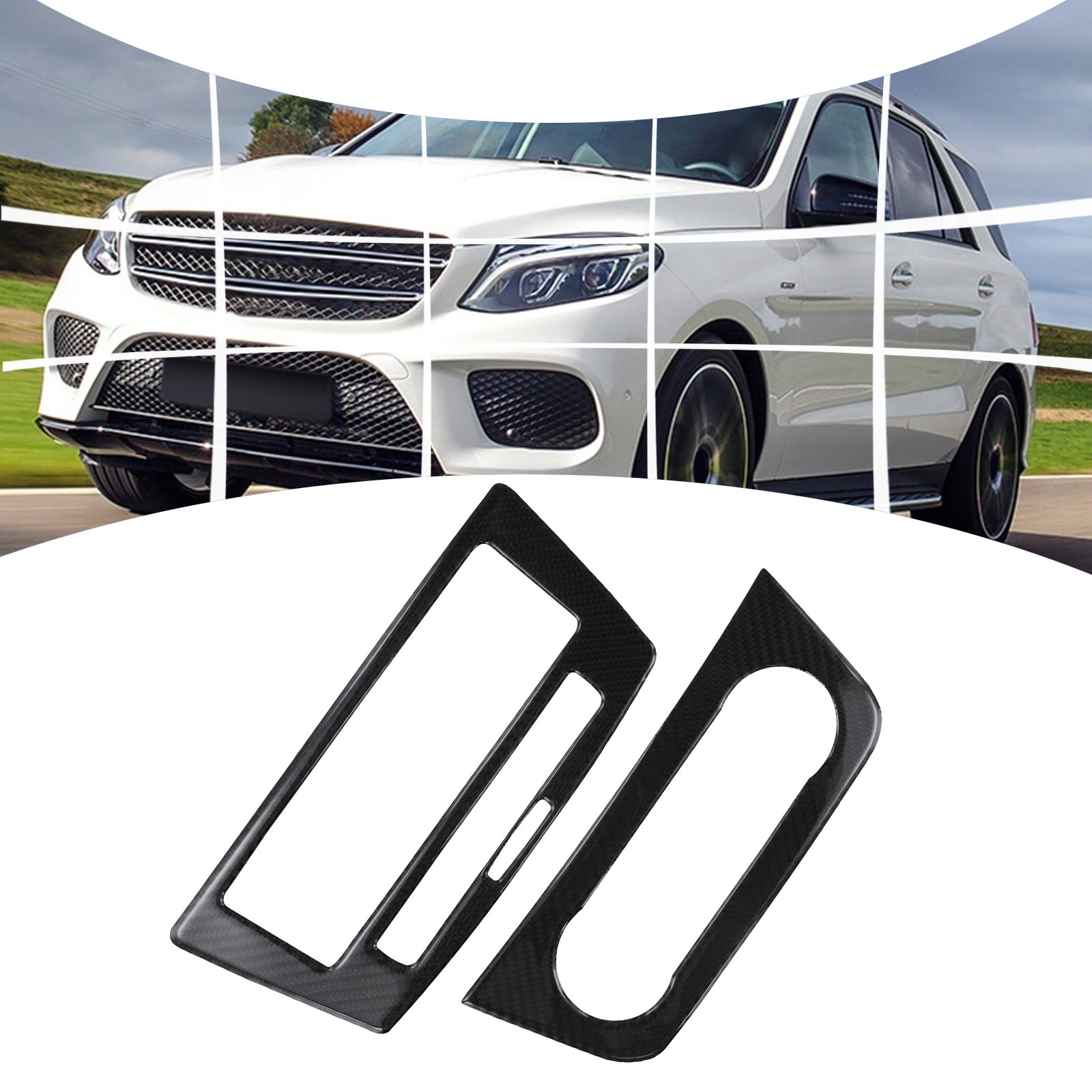 Produktbild von INPETS Auto Mittelkonsole Für Mercedes Für Benz GLE GLS Klasse W166 X166 Für Coupe C292 AMG Armlehne Lagerung Box Panel Trim Abdeckung (Color : B