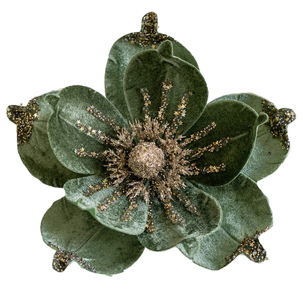 Poinsettia Natalizia 24 cm Glitter Fiore da Appendere Decorazione Albero Festa Natale - Foto 39 di 47