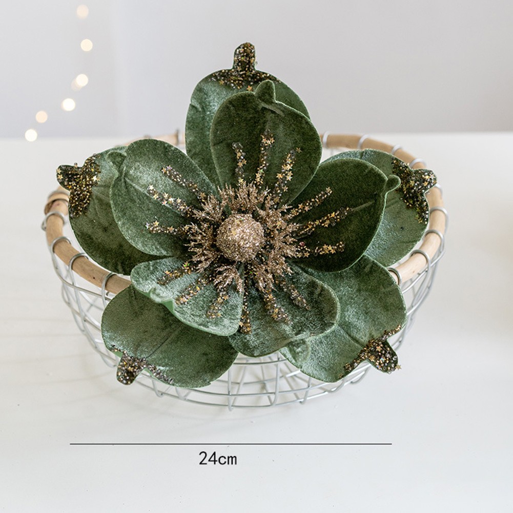 Poinsettia Natalizia 24 cm Glitter Fiore da Appendere Decorazione Albero Festa Natale - Foto 43 di 47