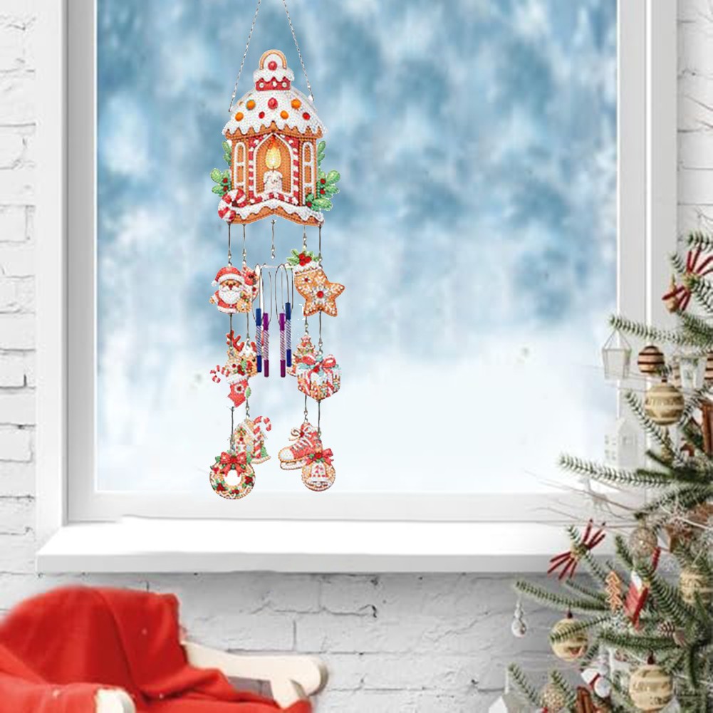 Express Love and Gratitude with Delicate Christmas Diamond Art Wind Chime