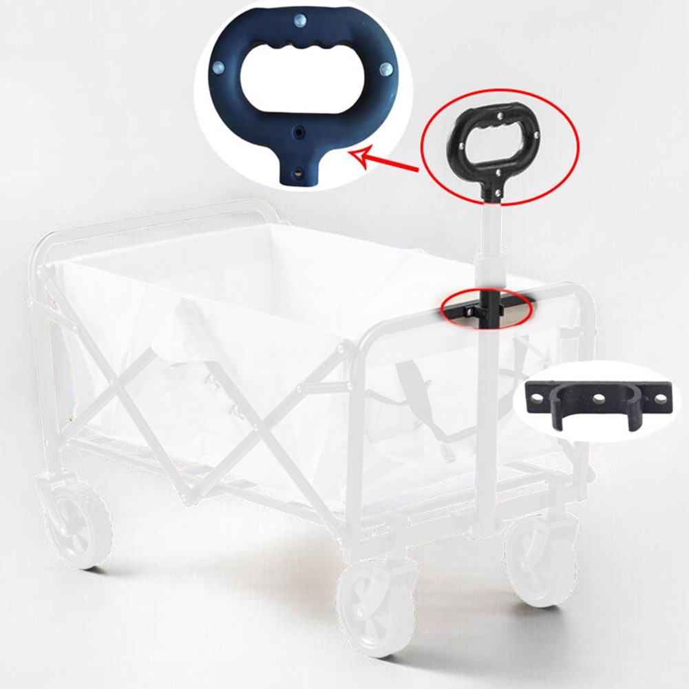 Improved Camping Wagon Cart Handle with Fixed Buckle Secure Attachment
