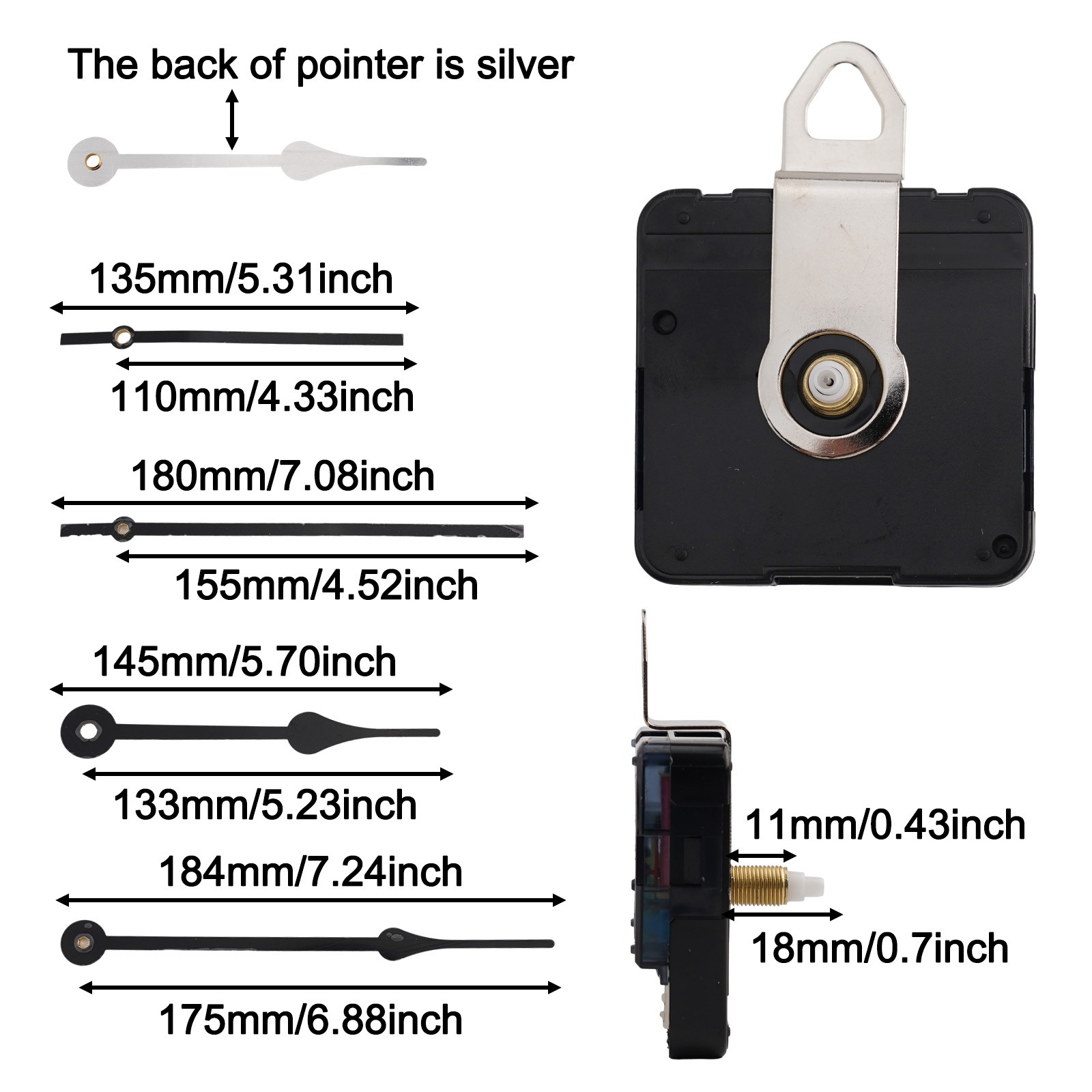 Clock Repair Replacement Parts Kit with Battery Operated Movement Mechanism - Picture 33 of 53