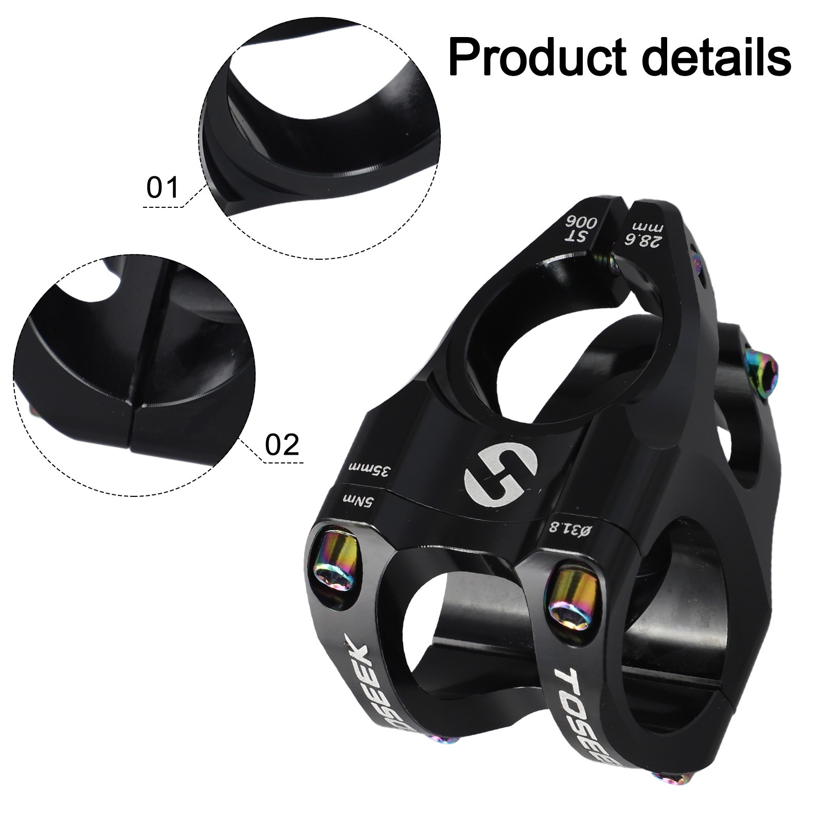 Tige de vélo CNC DH AMEnduro pour VTT 35 mm vendre guidon design lisse et délicat