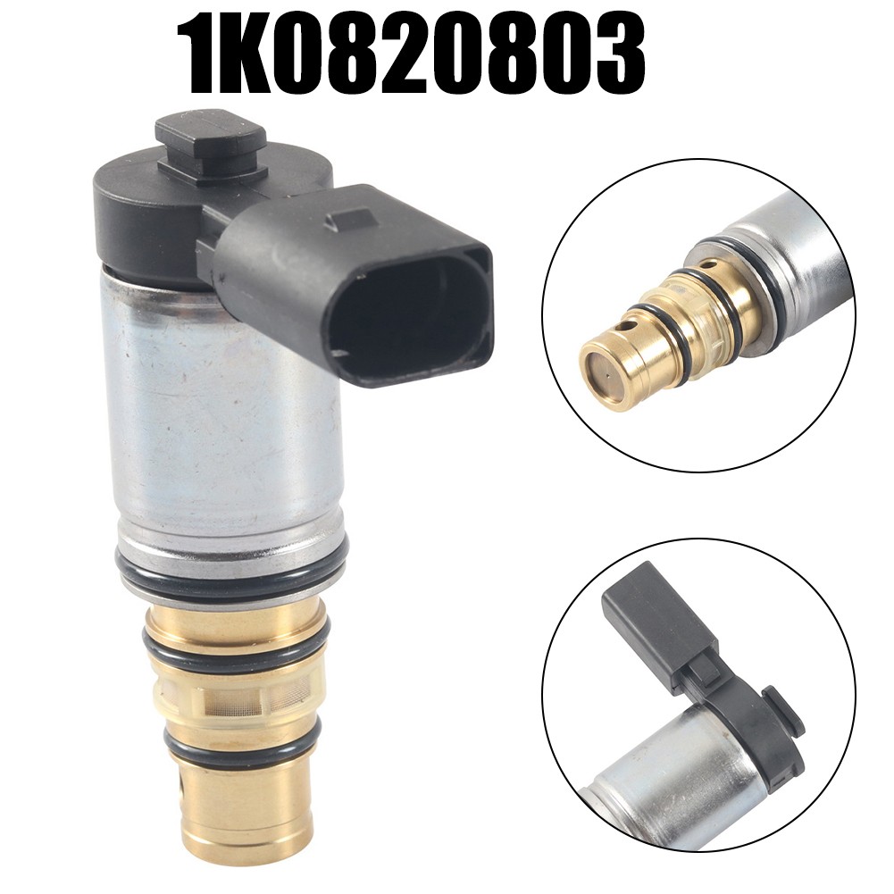 AC Compressor Control Solenoid Valve Black & Silver Color OEM Part Number - Picture 8 of 12