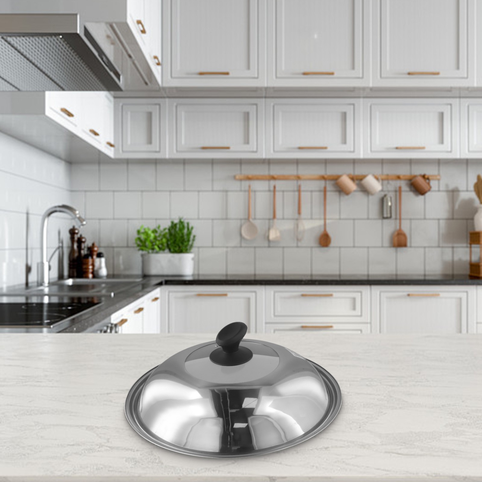 Topfdeckel Wokdeckel Kombi Gemüsedeckel 36CM 38CM Topfdeckel Edelstahl - Bild 69 von 81