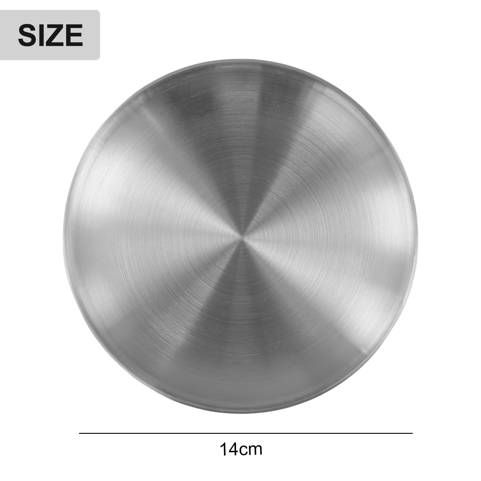Plate Stainless Steel 14/17/20/23/26cm Accessories Breakfast Dining Dinner - Picture 14 of 57
