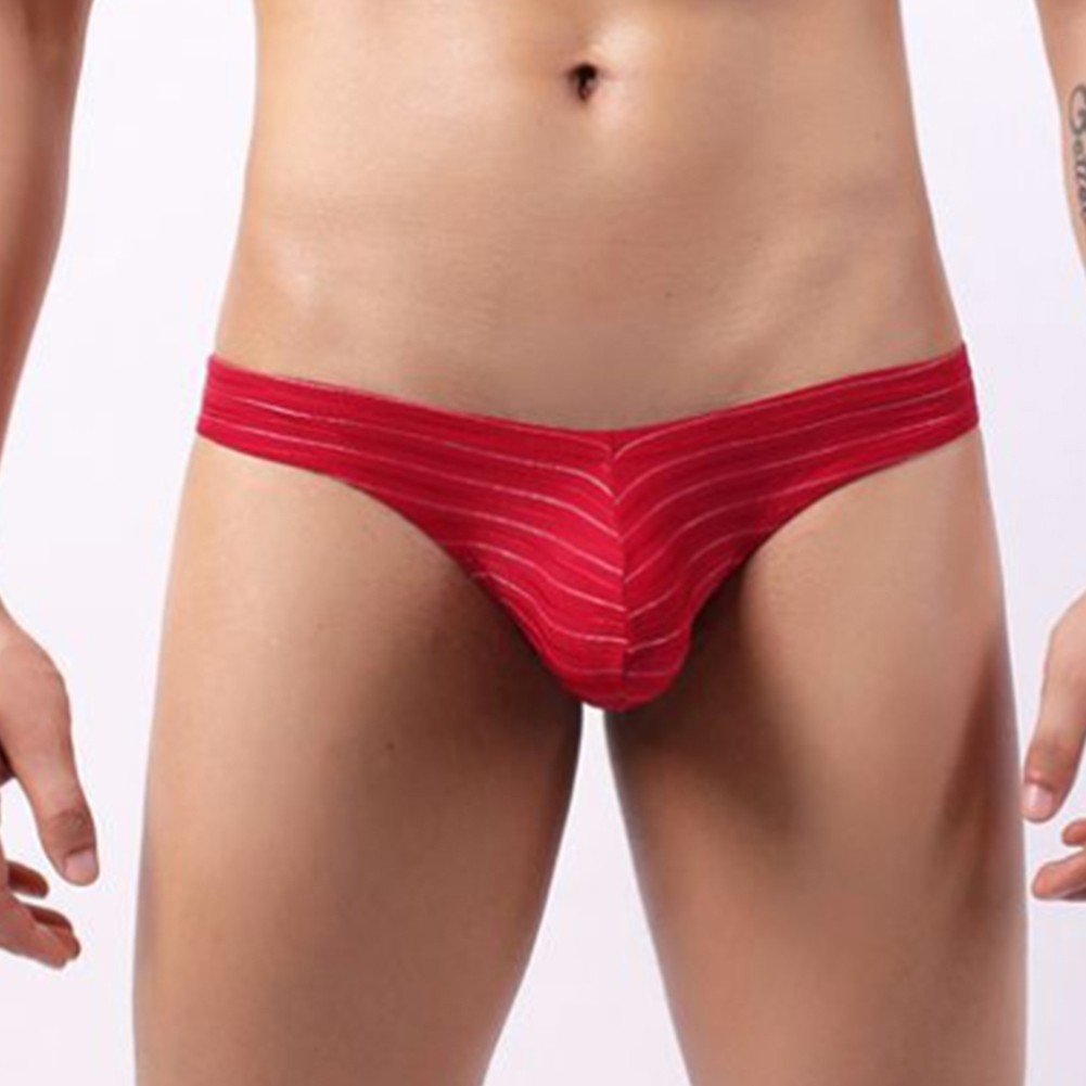 Calzoncillos de cintura baja para hombre Lencería sexy Tanga a rayas Ropa interior Transpirable Cintura baja - Imagen 15 de 25