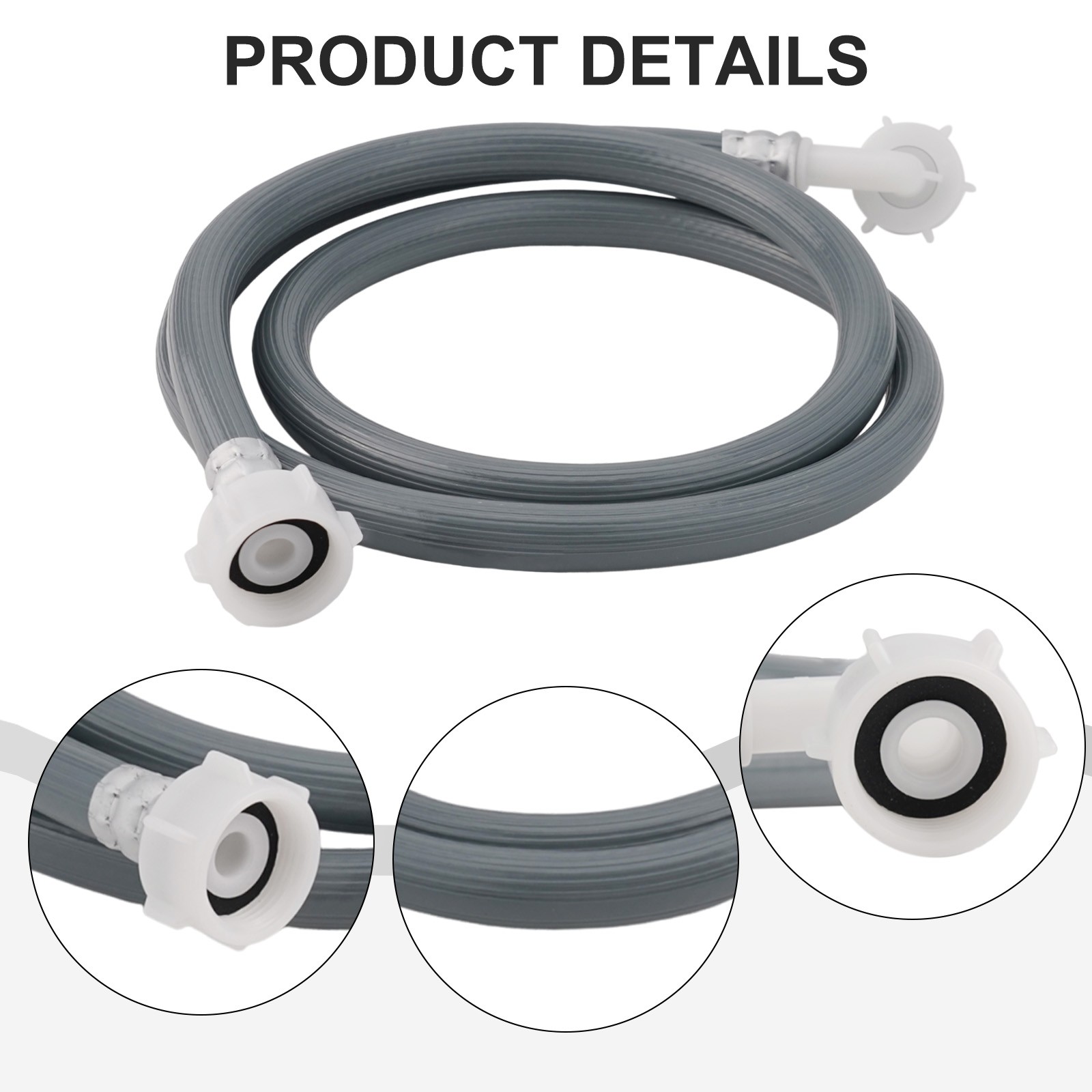 Stabile und flexible PVC Wasserleitung für vollautomatische Waschmaschinen 2 5M - Bild 13 von 34