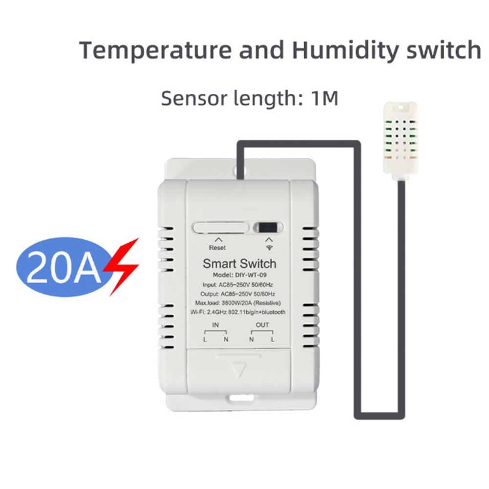 WiFi Temperature Humidity Switch Share Control with Family and Friends