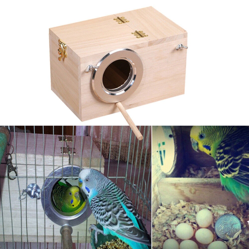 Soldes Bo?te de reproduction doiseaux en bois cr��e un habitat naturel pour perroquet