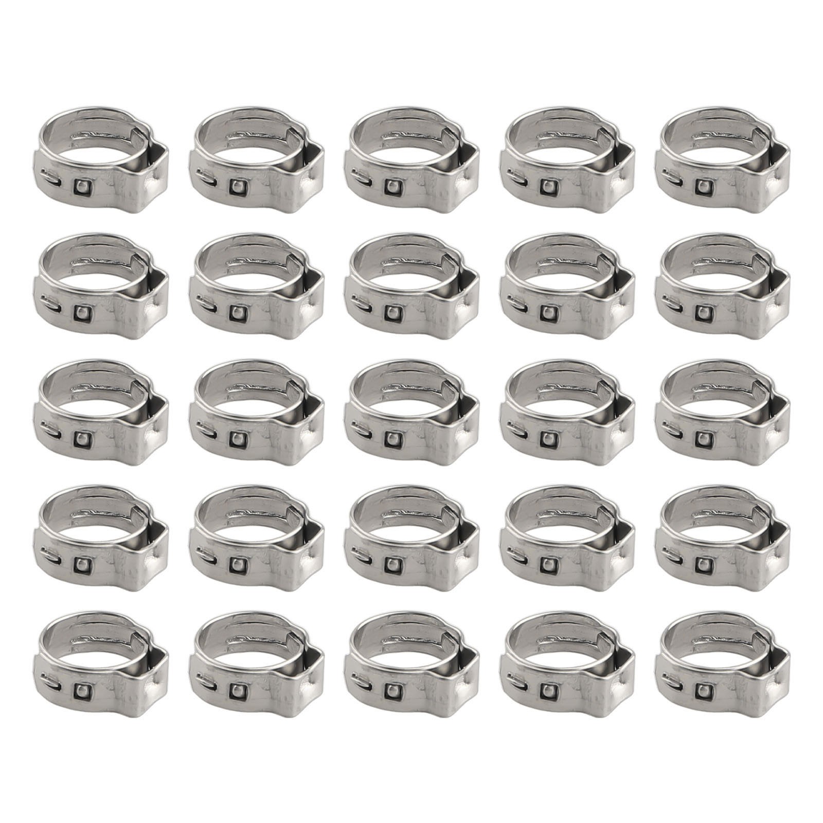 25pcs Stainless Steel Hose Clamps Single Ear Stepless for Sealing Various Hoses - Picture 49 of 113