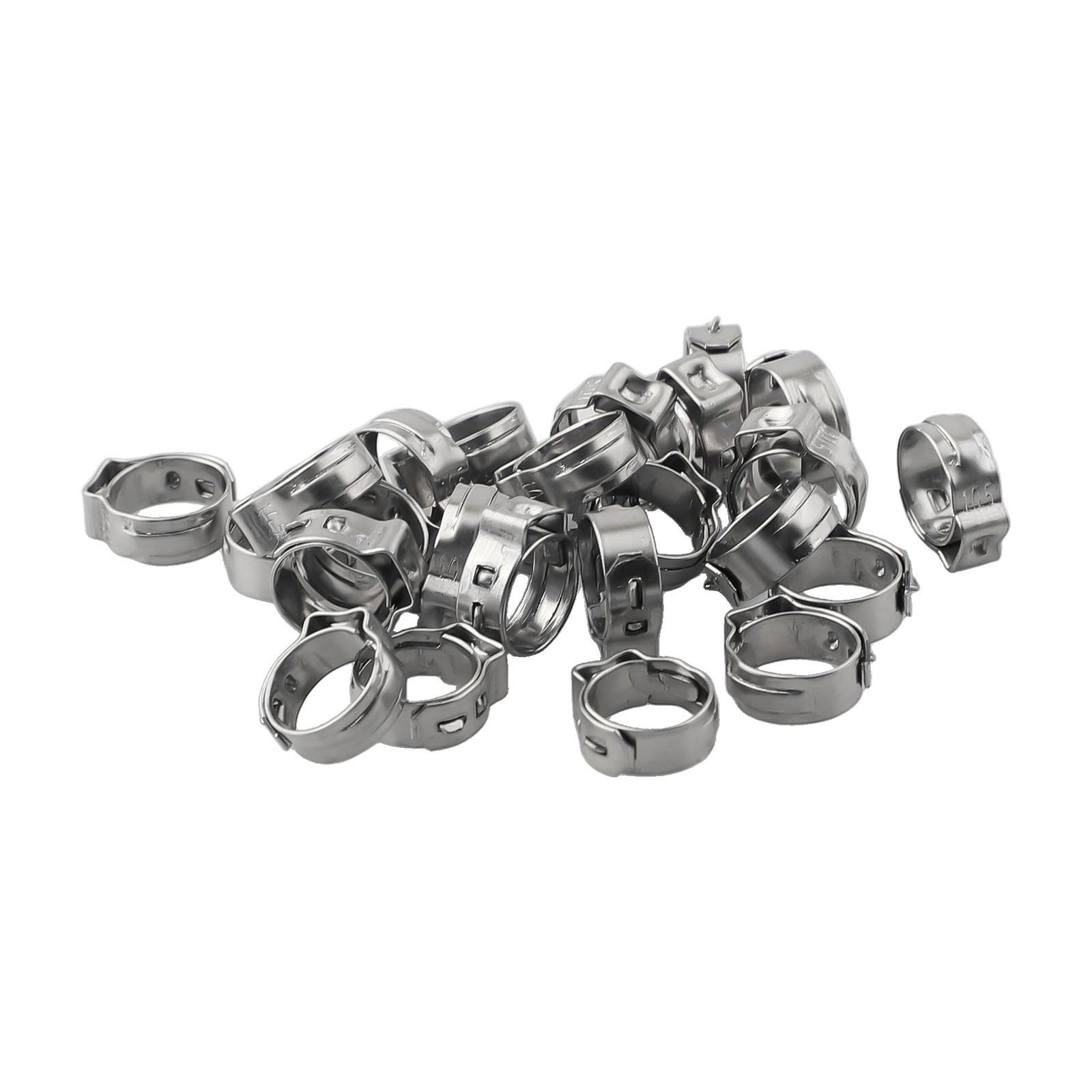 25pcs Stainless Steel Hose Clamps Single Ear Stepless for Sealing Various Hoses - Picture 43 of 113