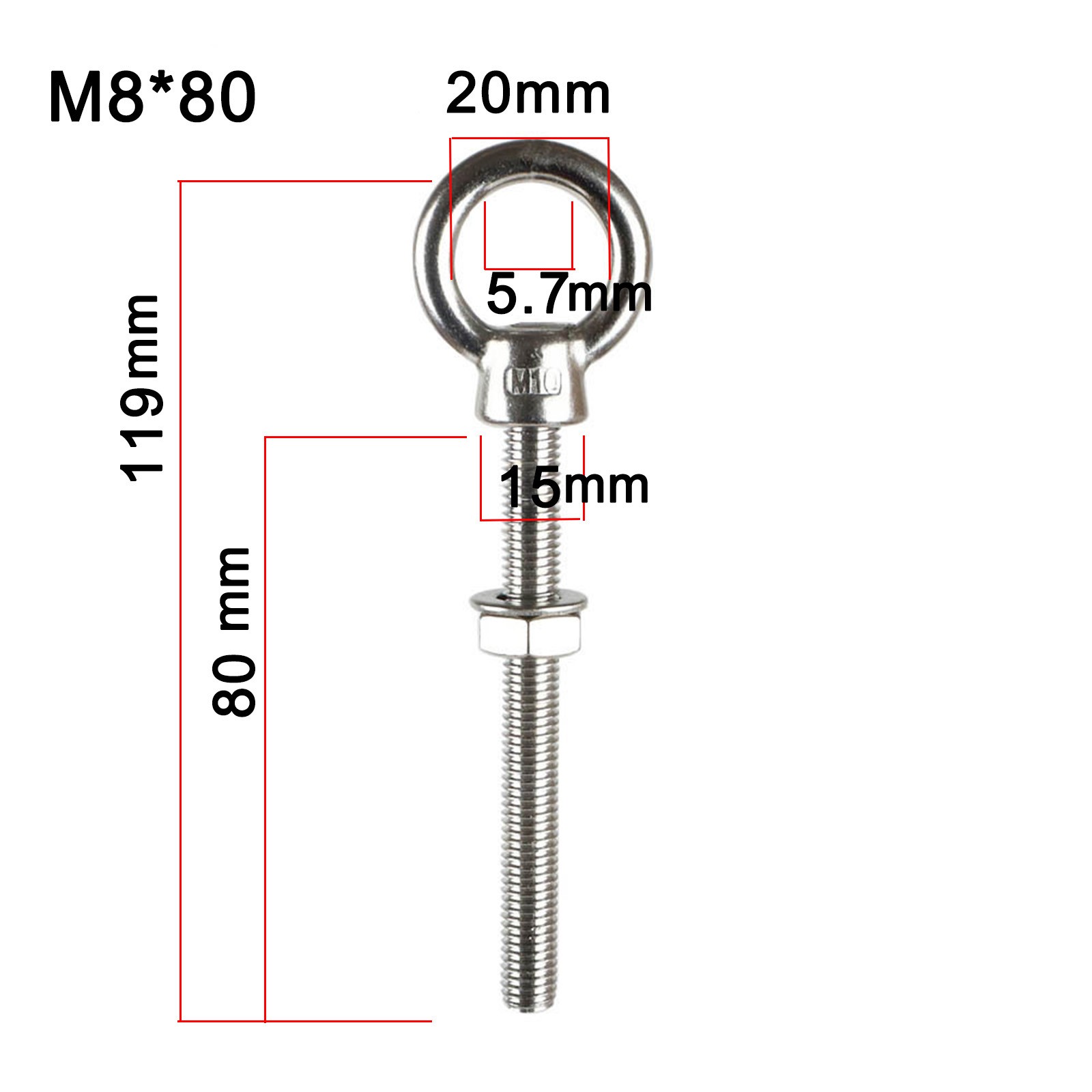 For Boats For Machinery 316 Stainless Steel Bolts Boat Grade Bolts Anchoring